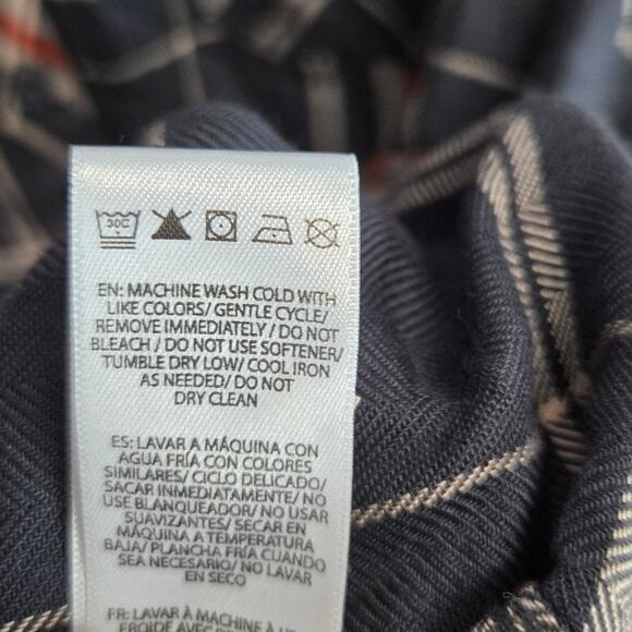 Beach Lunch Lounge Women Charley Top L Plaid Button Shirt Earthy Castlerock NWT - Picture 7 of 12